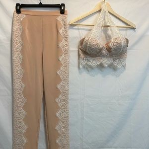 House of CB 2 piece set, pant and corset top, Size Small